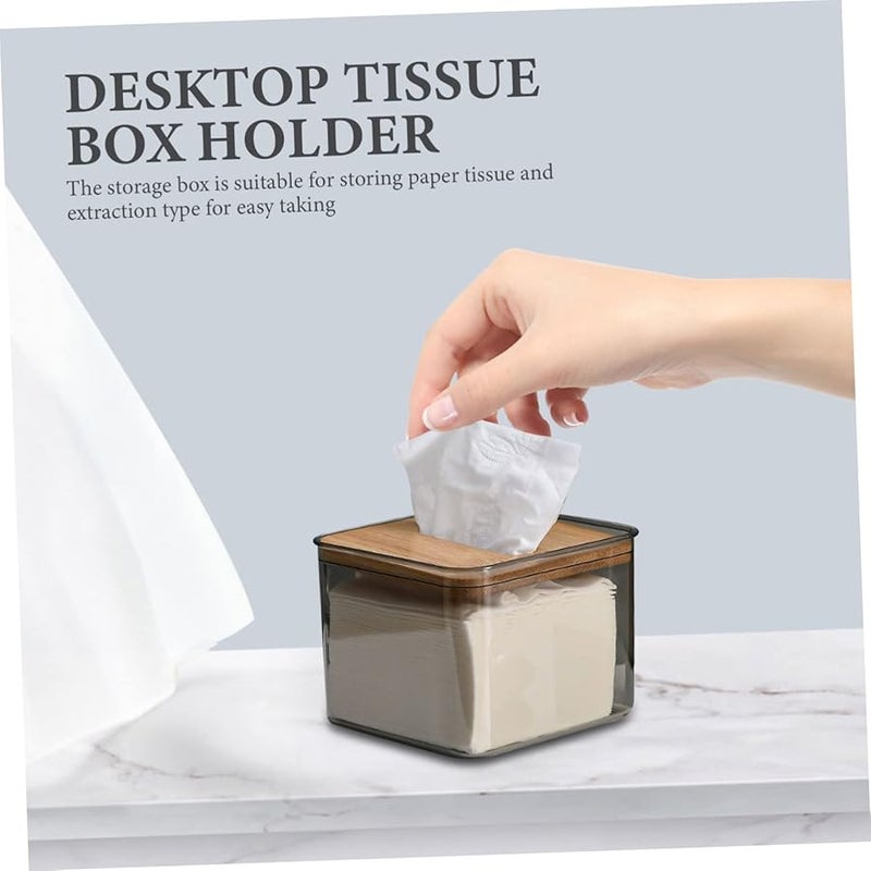 حامل علبة المنادق الشفاف موزع المنادق حاوية مكعب للسيارة والغرفة - Image 5